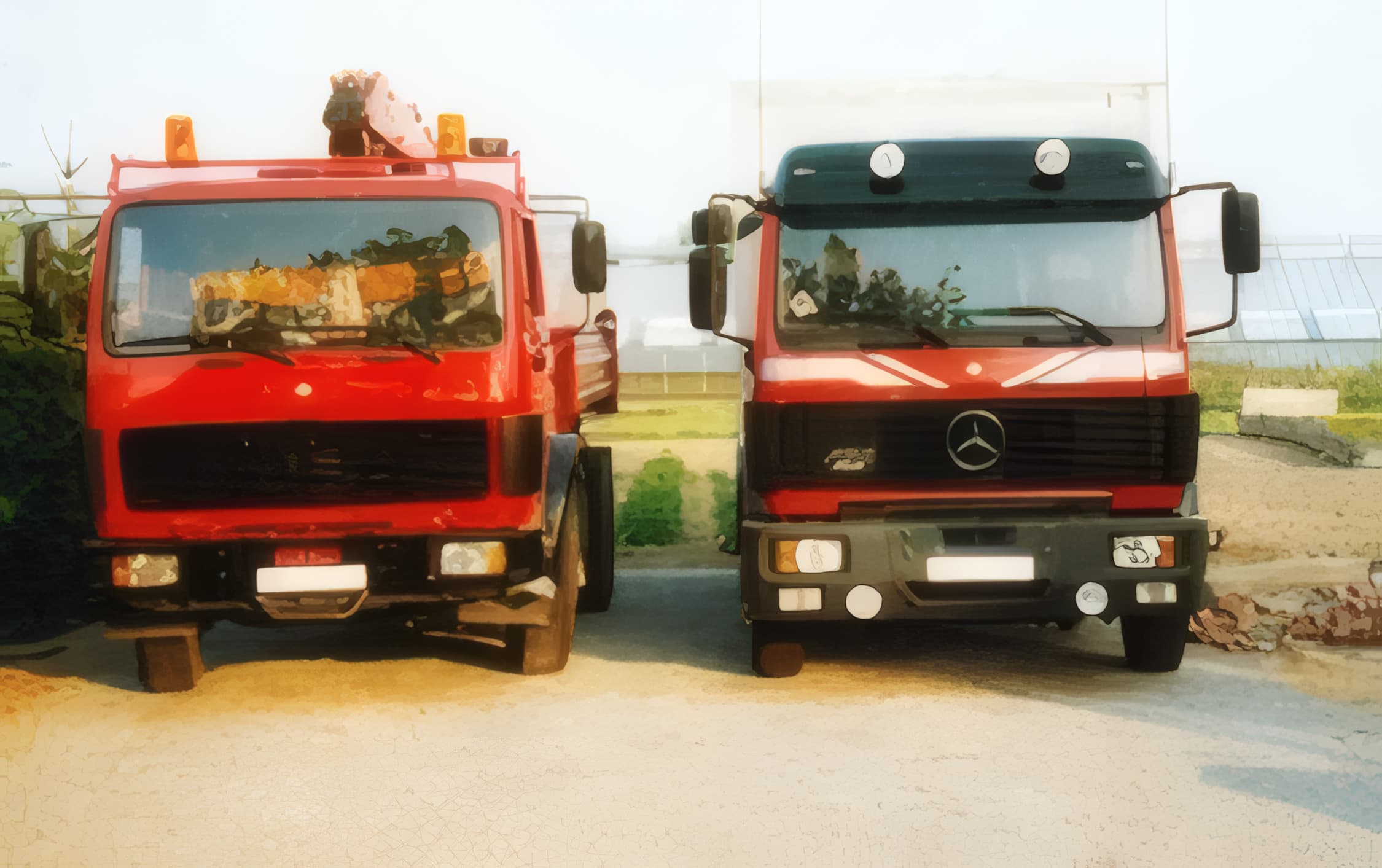 LKW des Fuhrunternehmens Fuhrbetrieb Scheel